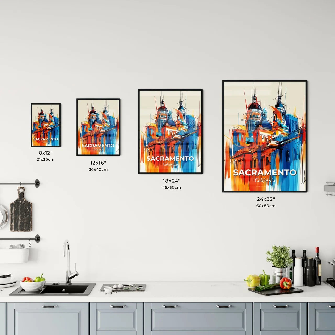 Vibrant Sacramento, California Kitchen Art