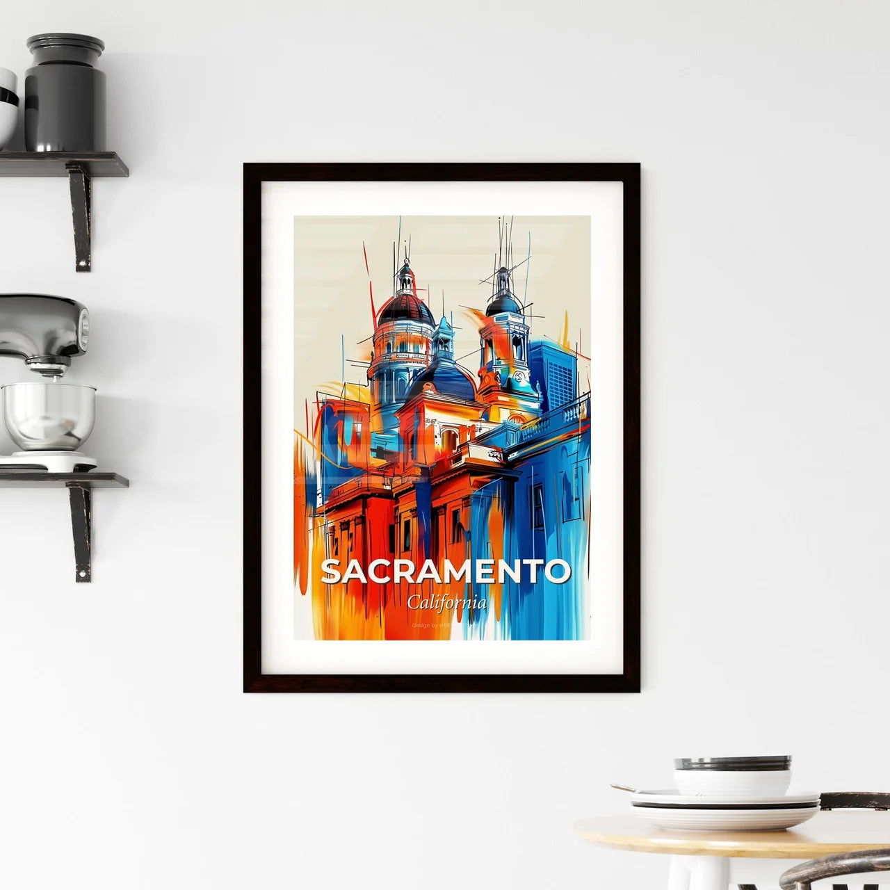 Vibrant Sacramento, California Framed Print