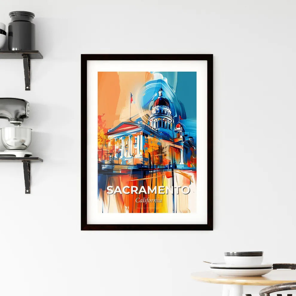 Vibrant Sacramento, California Framed Print