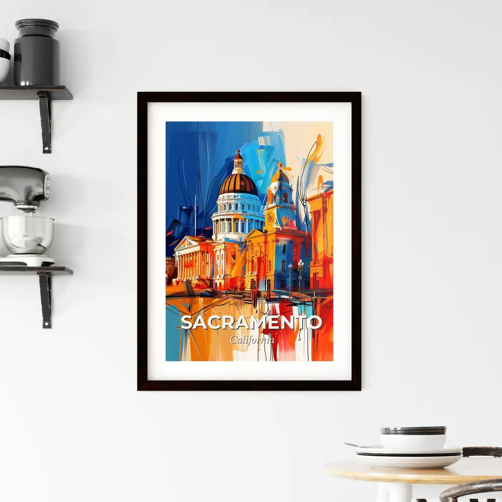 Vibrant Sacramento, California Framed Print