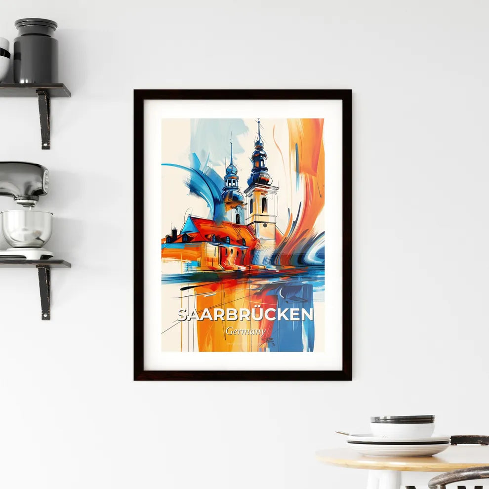 Vibrant Saarbrücken, Germany Framed Print