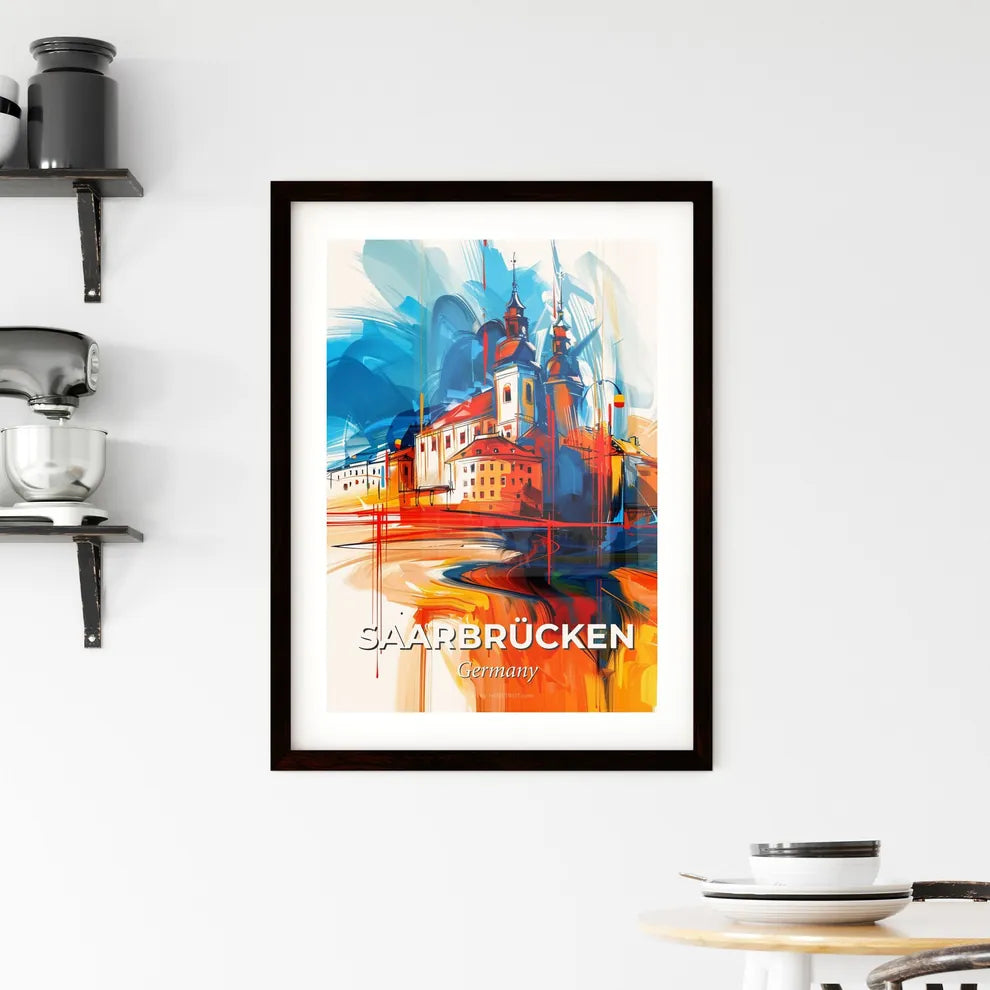 Vibrant Saarbrücken, Germany Framed Print