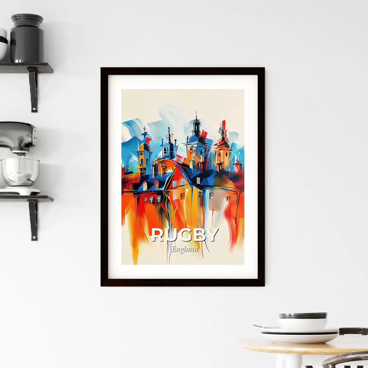 Vibrant Rugby, England Framed Print