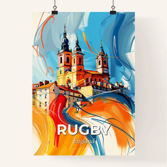 Vibrant Rugby, England Poster