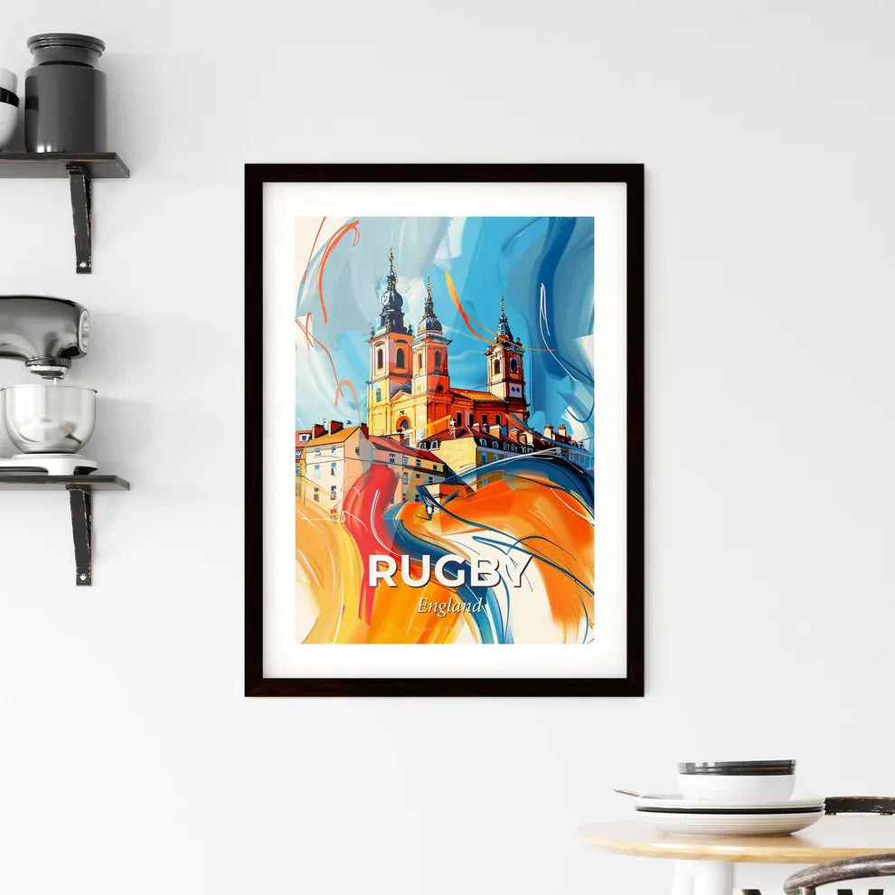 Vibrant Rugby, England Framed Print