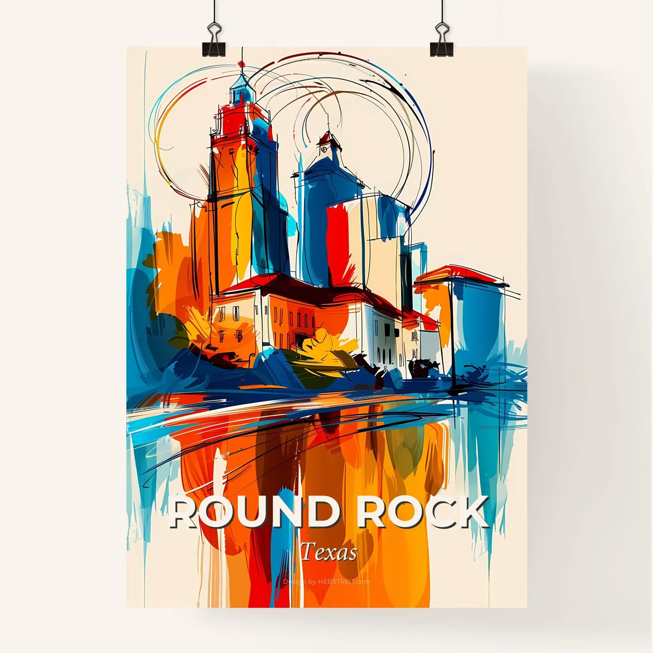 Vibrant Round Rock, Texas Poster