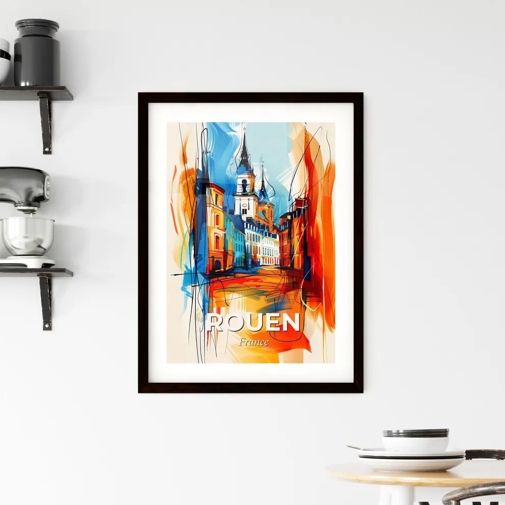 Vibrant Rouen, France Framed Print