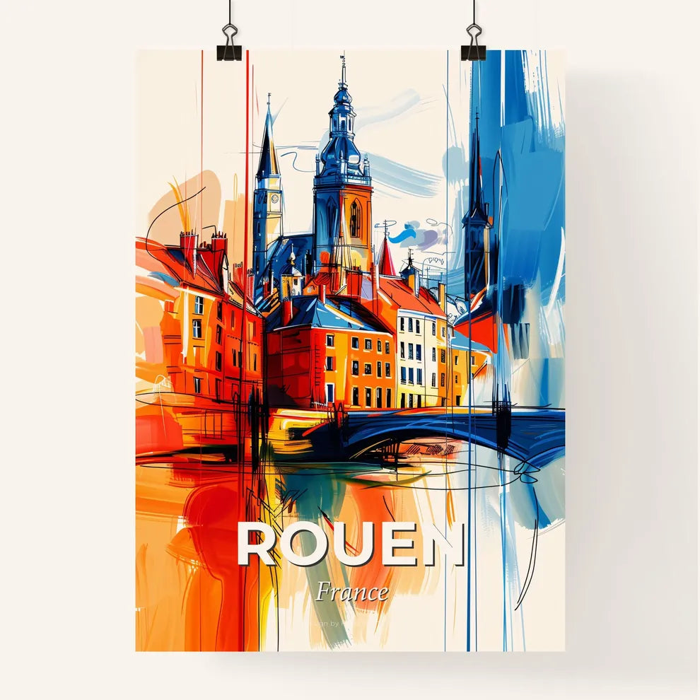Vibrant Rouen, France Poster