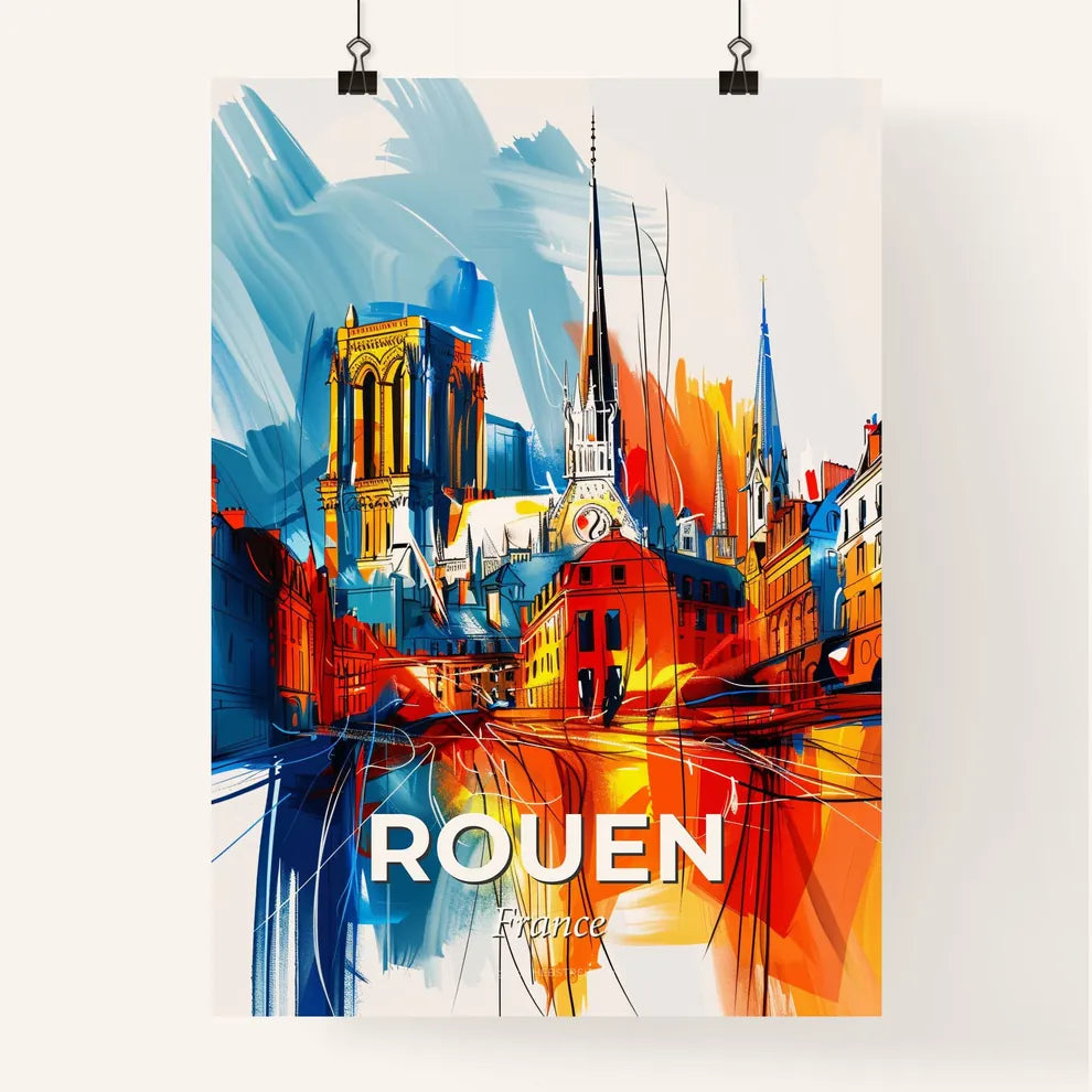 Vibrant Rouen, France Poster