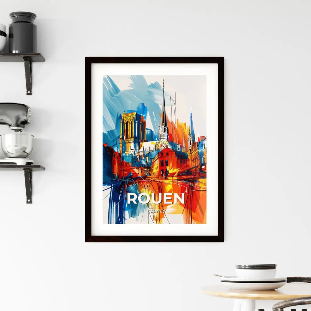 Vibrant Rouen, France Framed Print