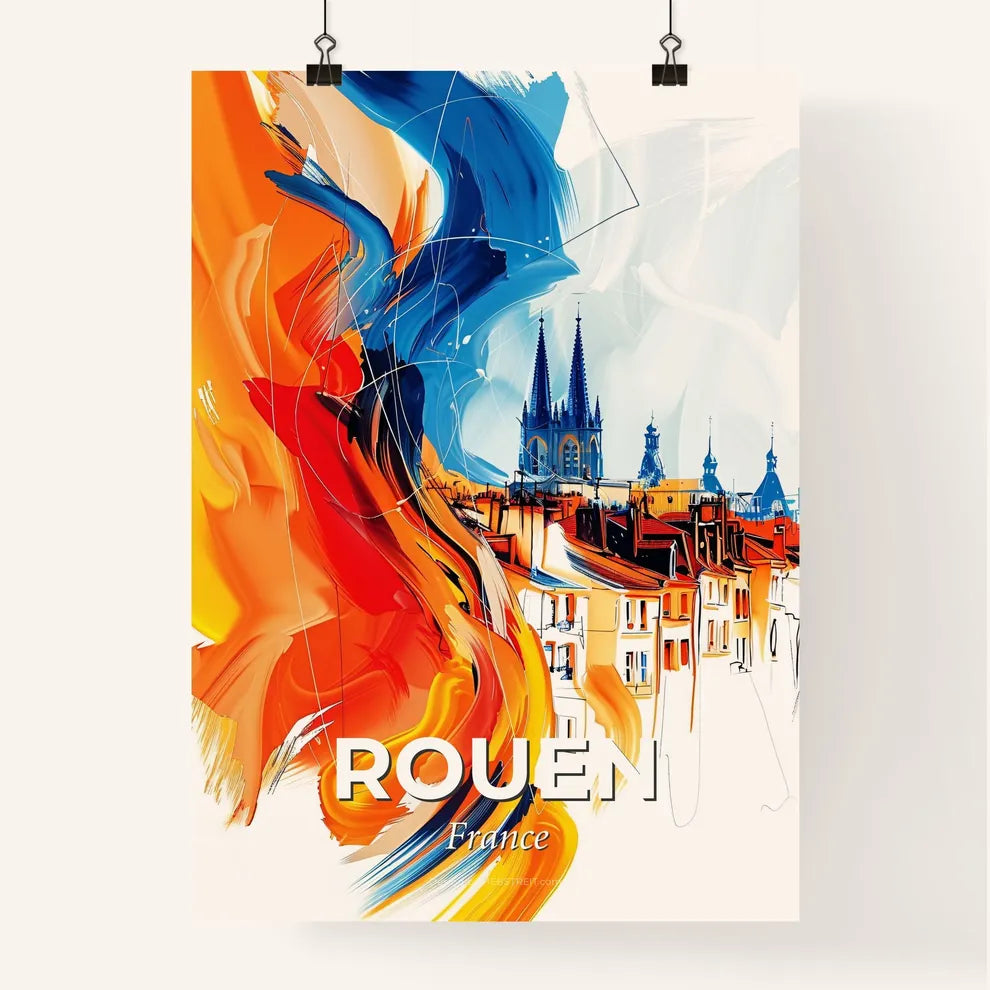 Vibrant Rouen, France Poster
