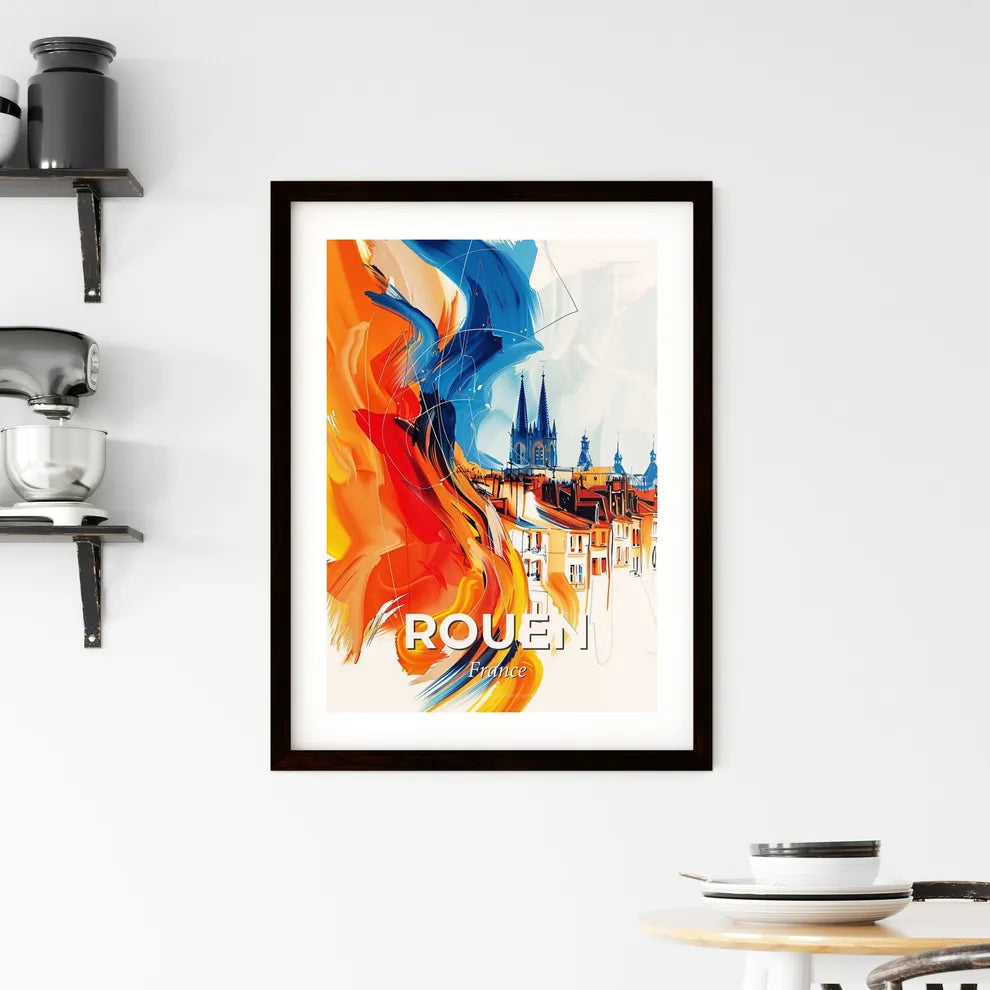 Vibrant Rouen, France Framed Print