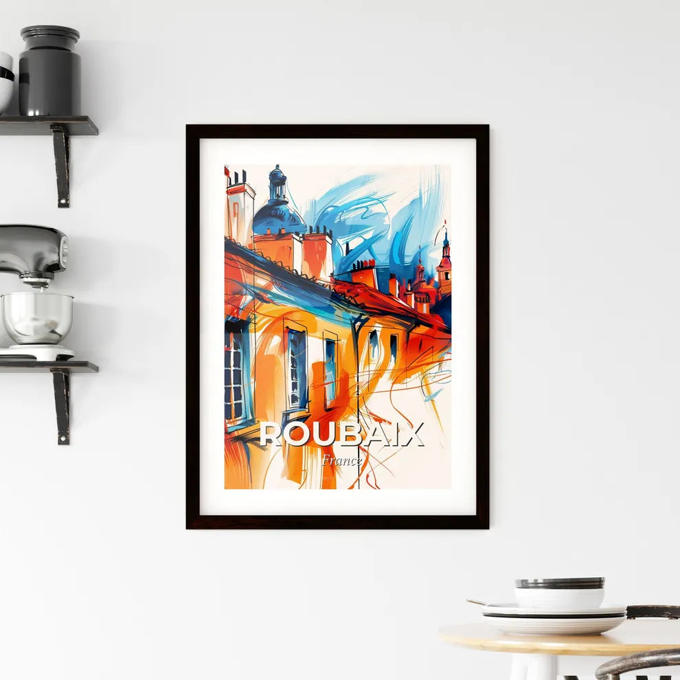 Vibrant Roubaix, France Framed Print