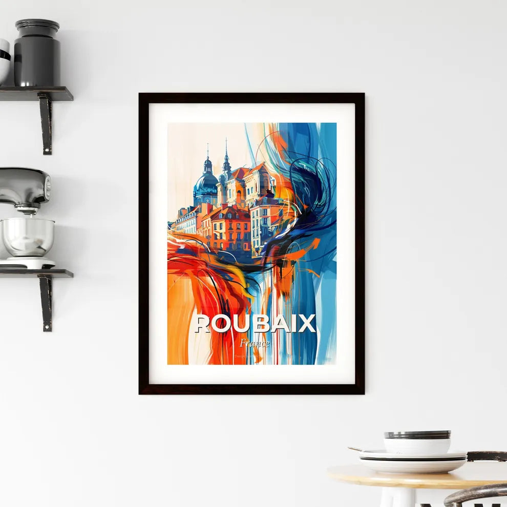 Vibrant Roubaix, France Framed Print