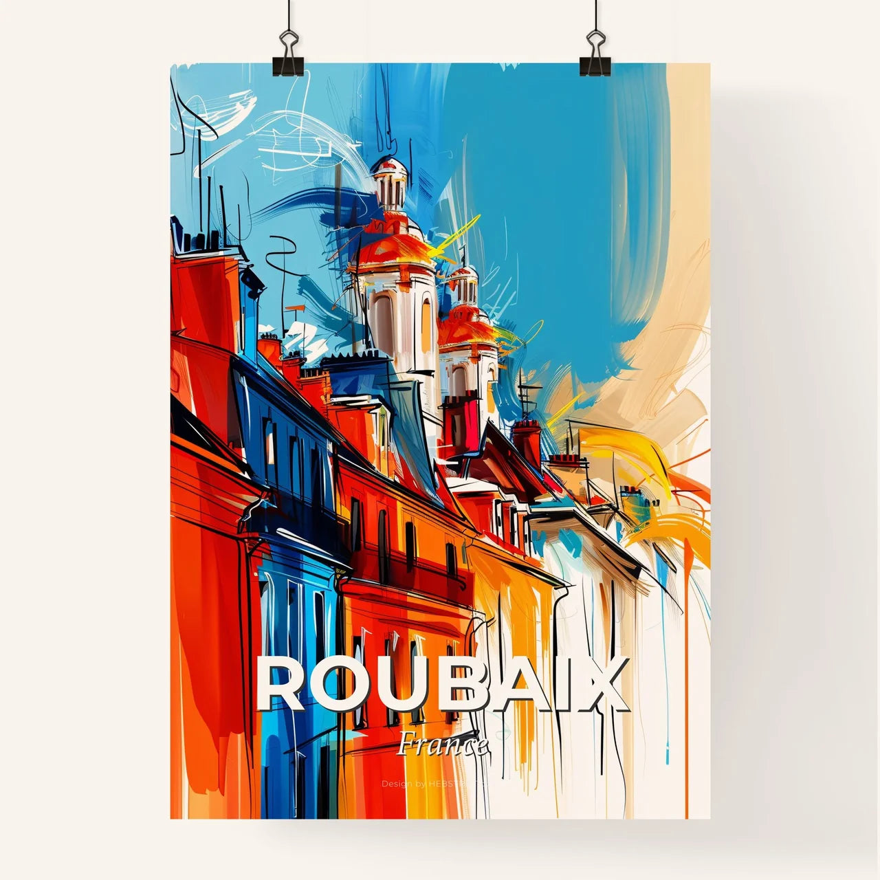 Vibrant Roubaix, France Poster