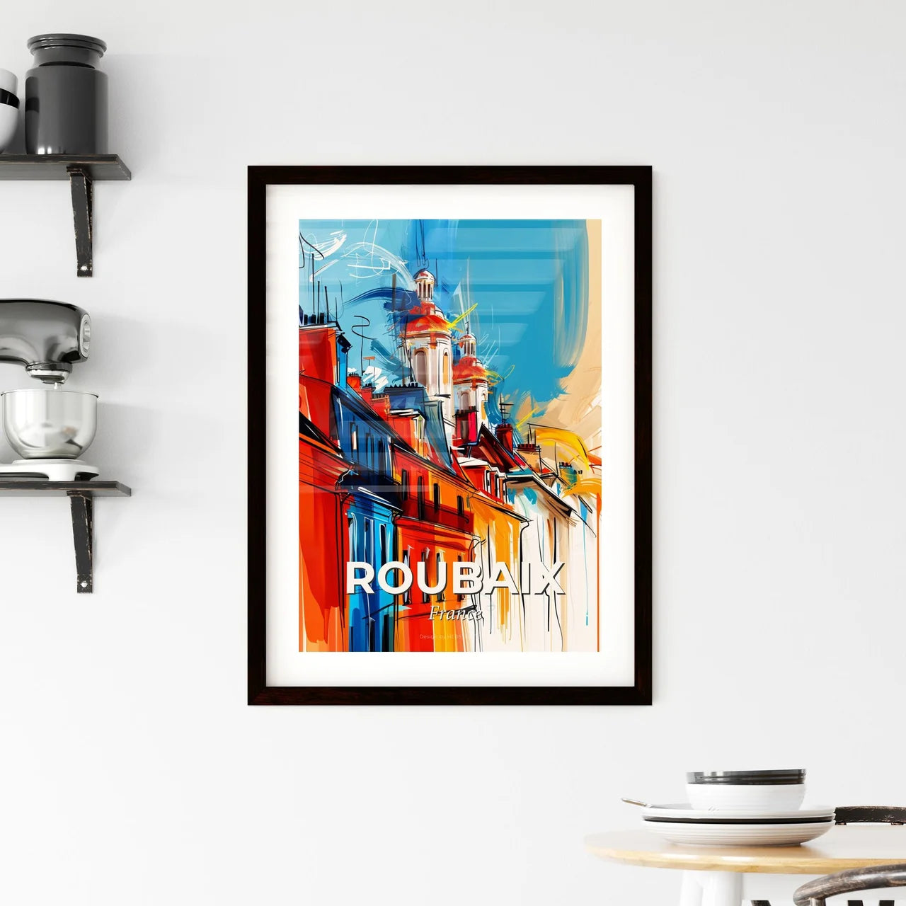 Vibrant Roubaix, France Framed Print
