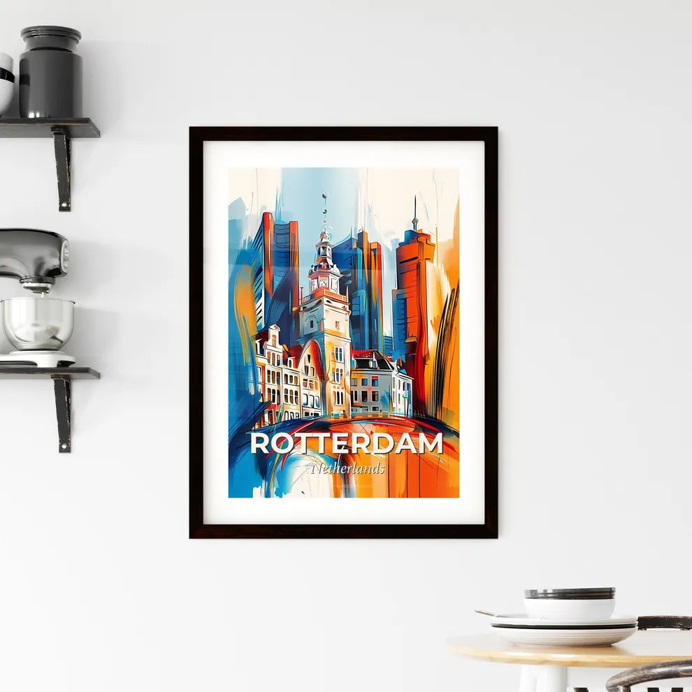 Vibrant Rotterdam, Netherlands Framed Print