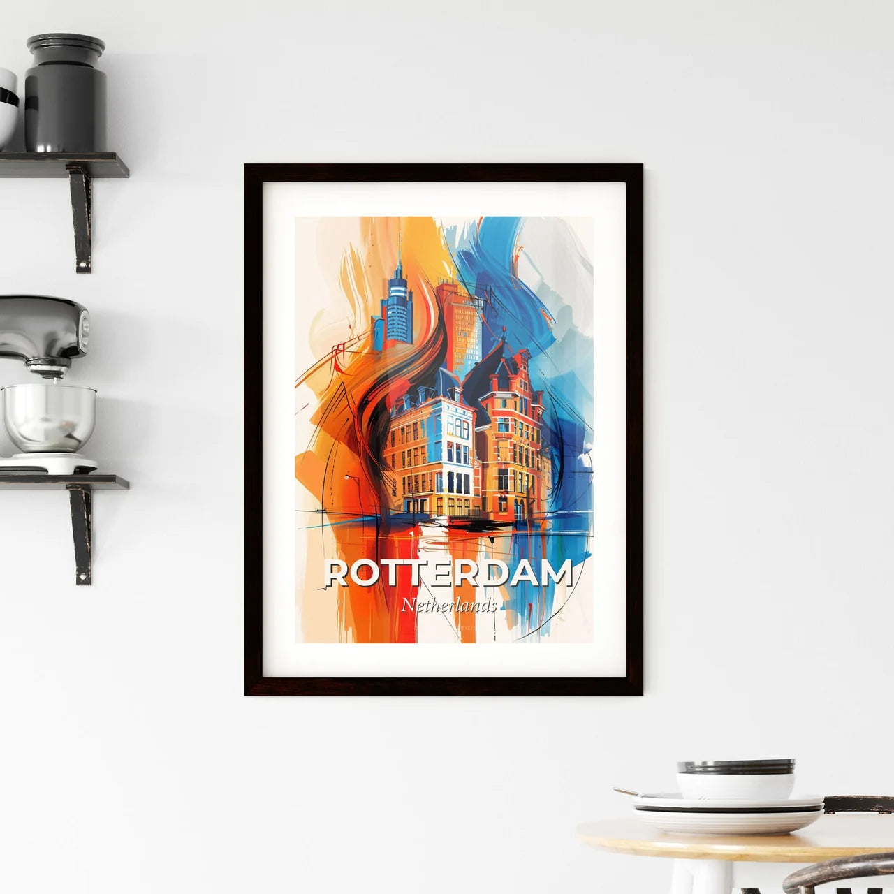 Vibrant Rotterdam, Netherlands Framed Print