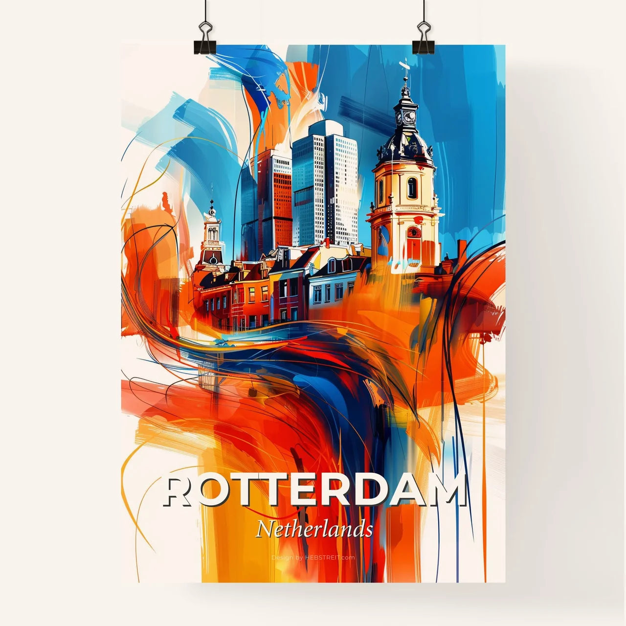 Vibrant Rotterdam, Netherlands Poster