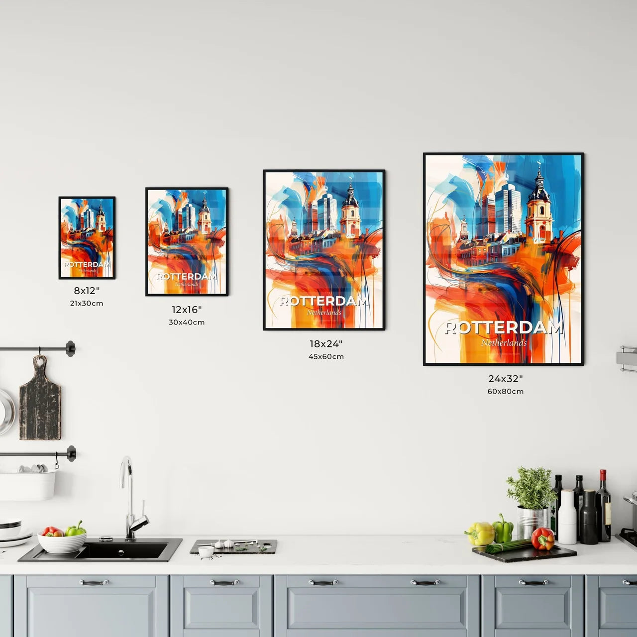 Vibrant Rotterdam, Netherlands Kitchen Art