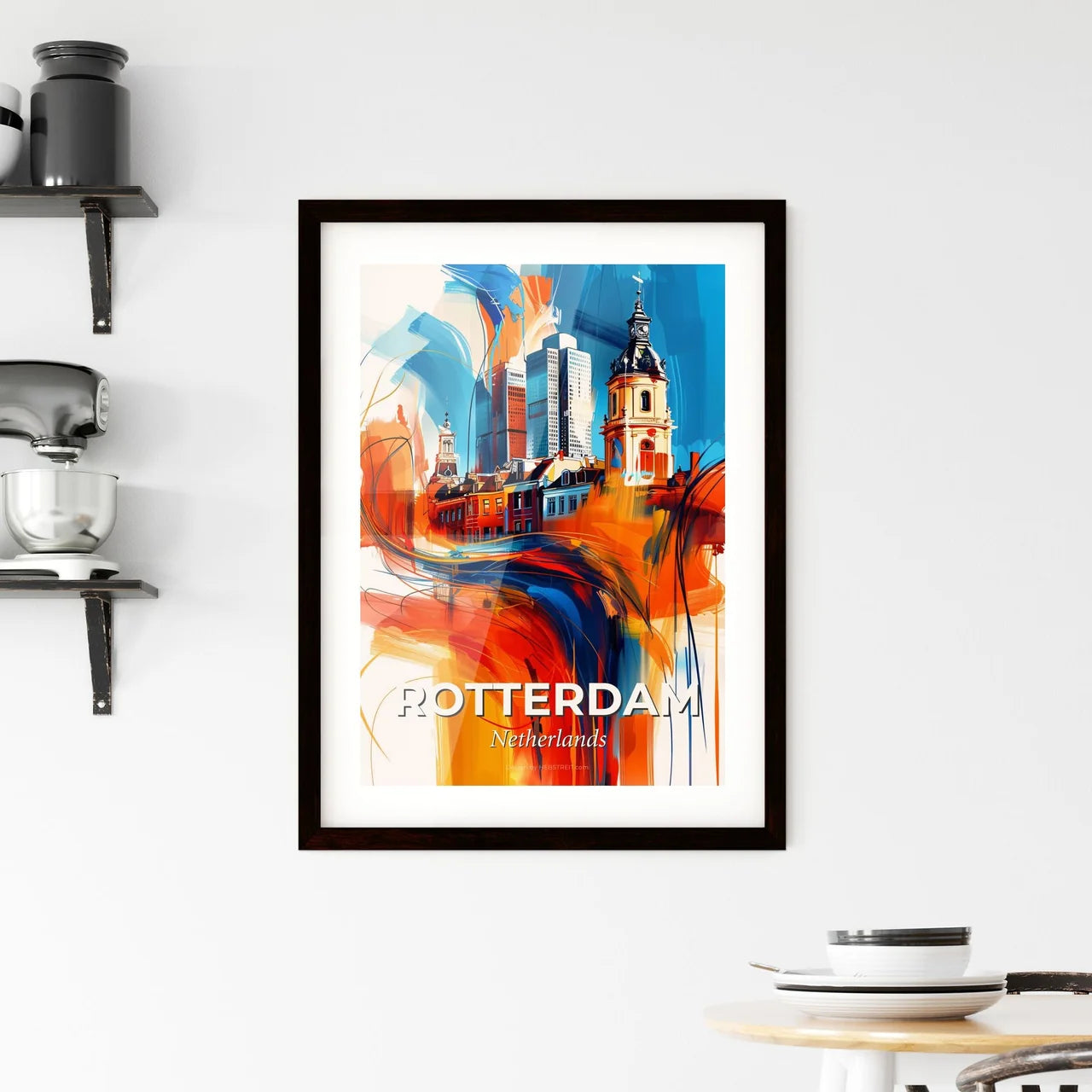 Vibrant Rotterdam, Netherlands Framed Print