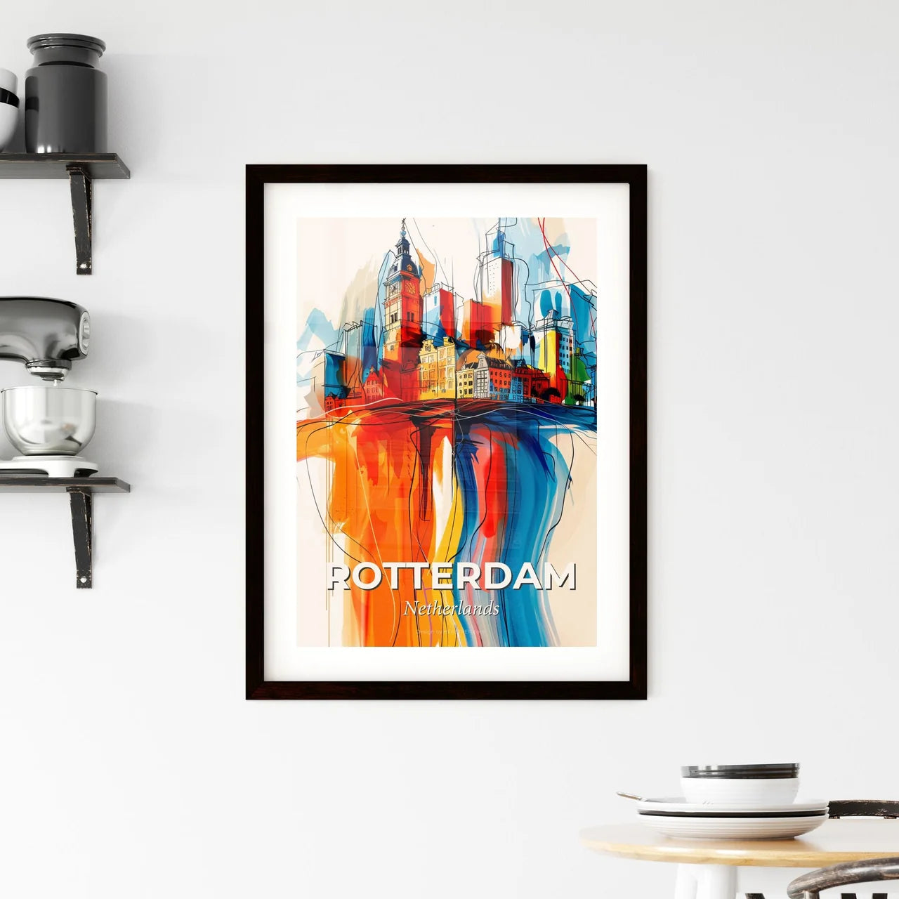 Vibrant Rotterdam, Netherlands Framed Print