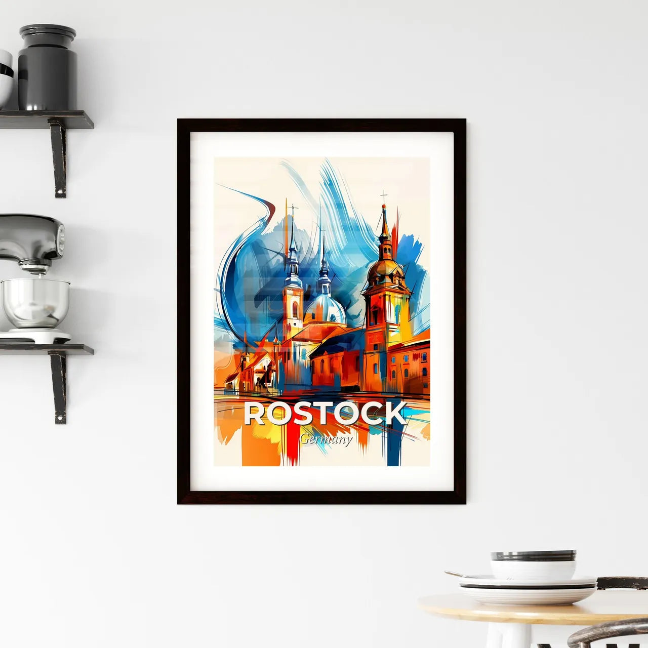 Vibrant Rostock, Germany Framed Print