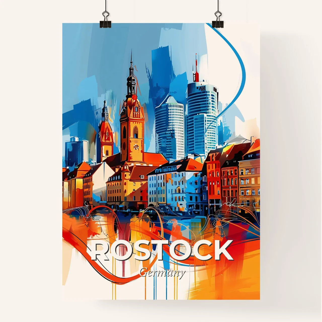 Vibrant Rostock, Germany Poster