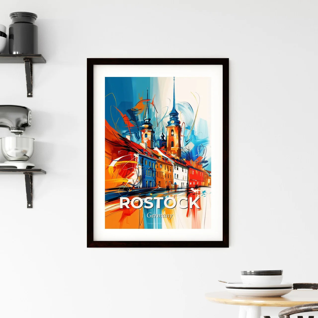 Vibrant Rostock, Germany Framed Print