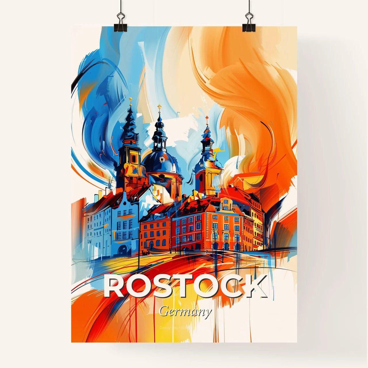 Vibrant Rostock, Germany Poster