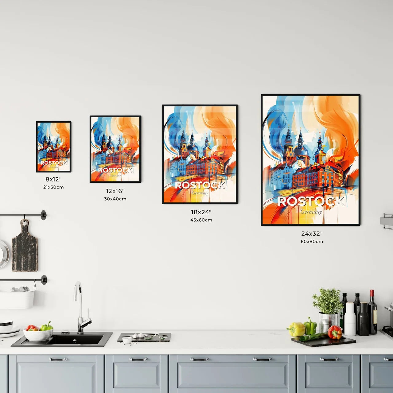 Vibrant Rostock, Germany Kitchen Art