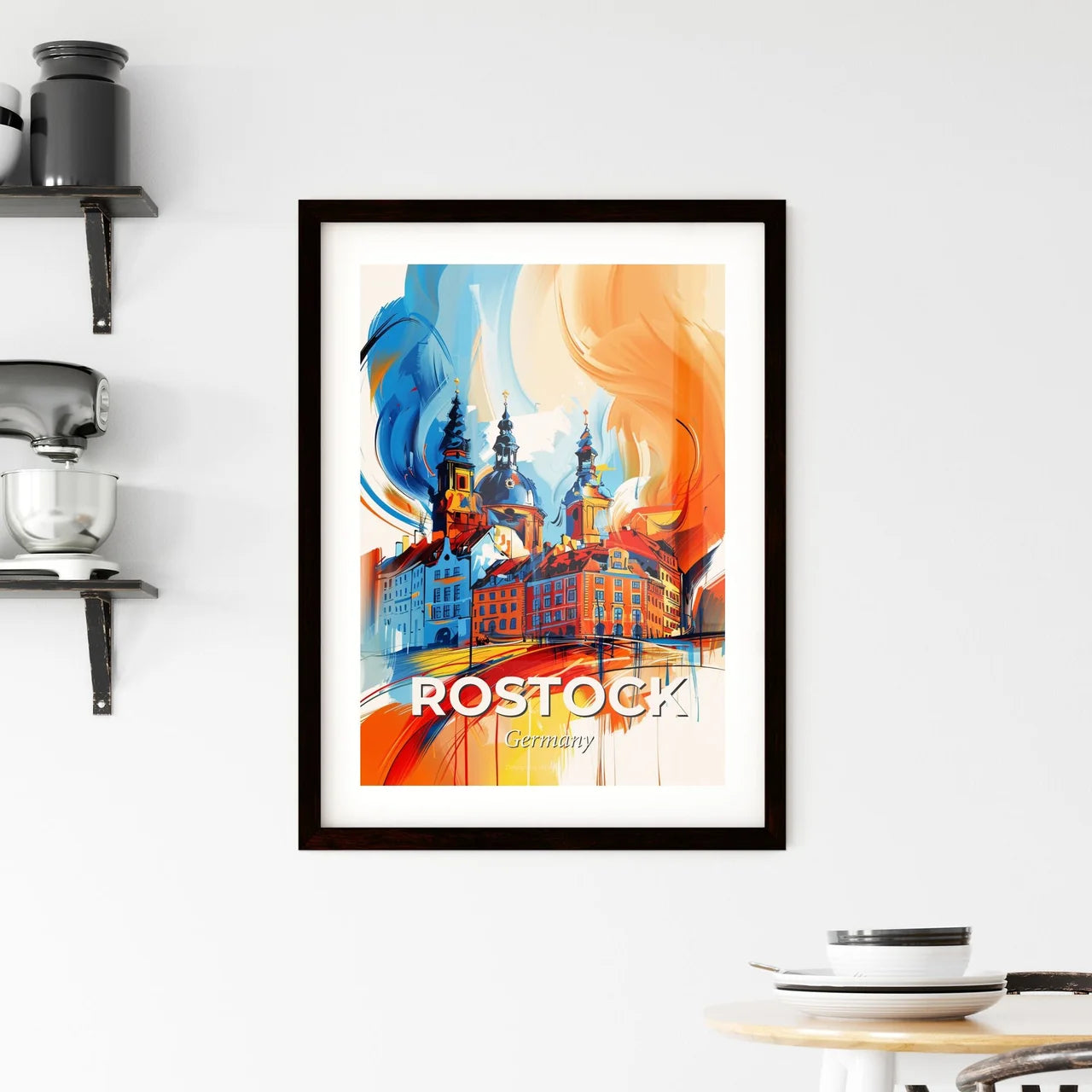 Vibrant Rostock, Germany Framed Print