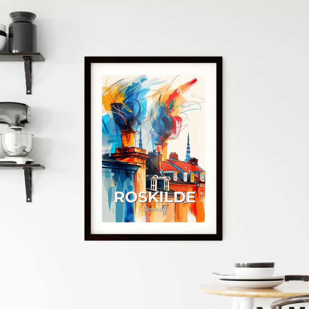 Vibrant Roskilde, Denmark Framed Print