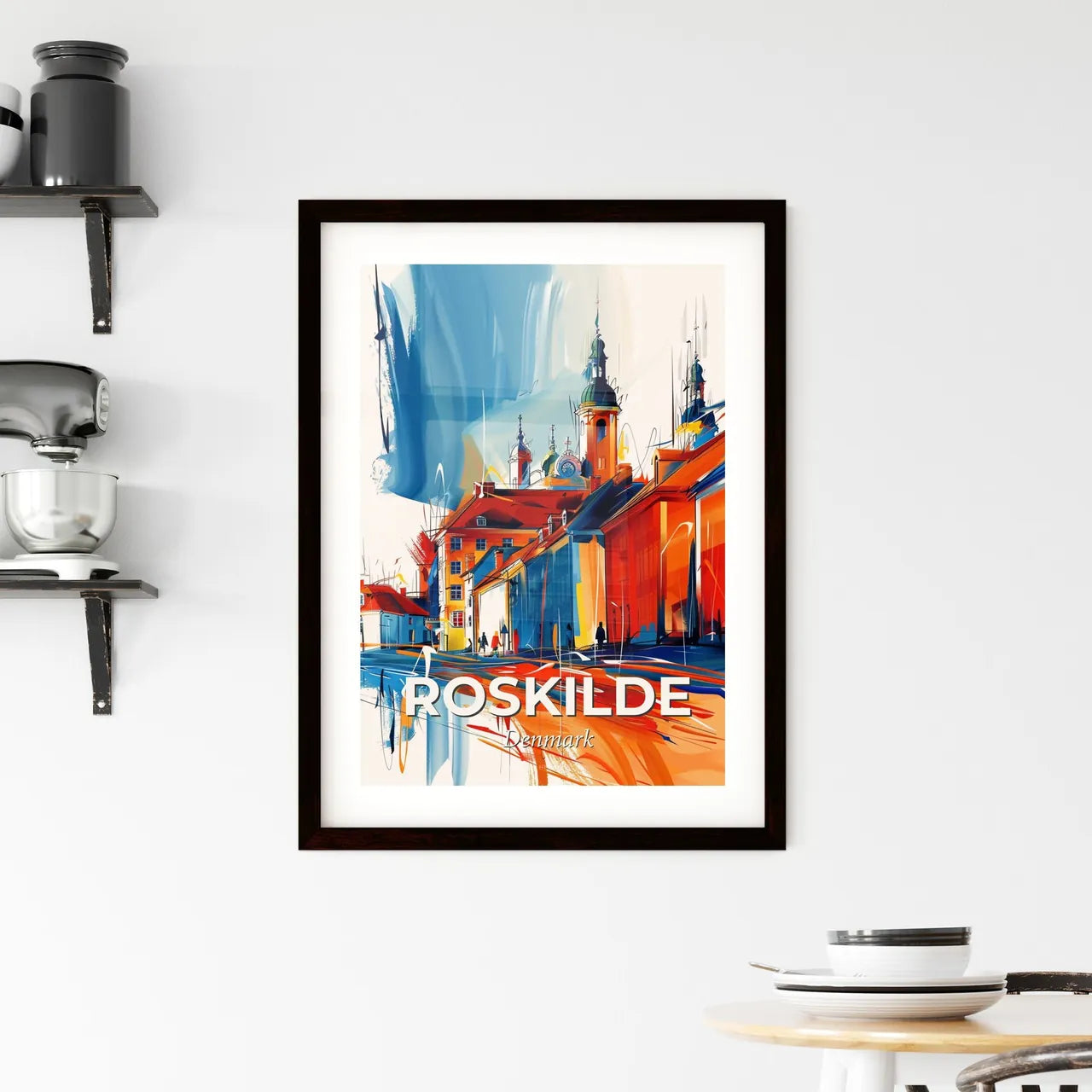 Vibrant Roskilde, Denmark Framed Print