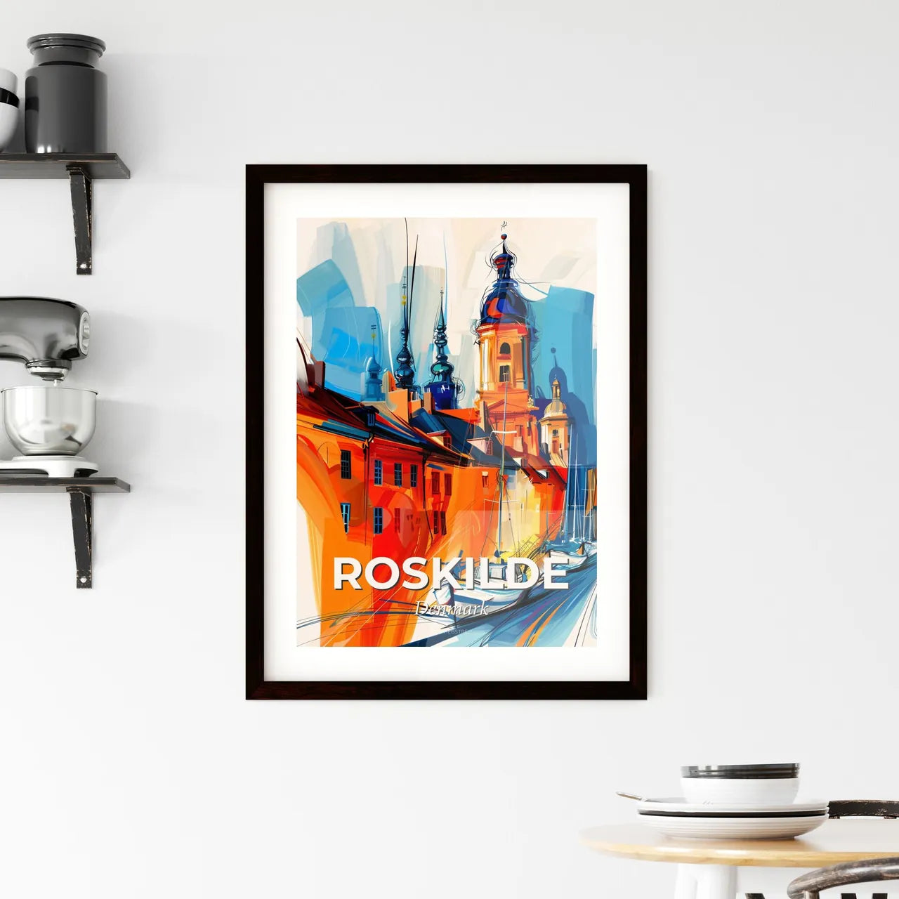 Vibrant Roskilde, Denmark Framed Print