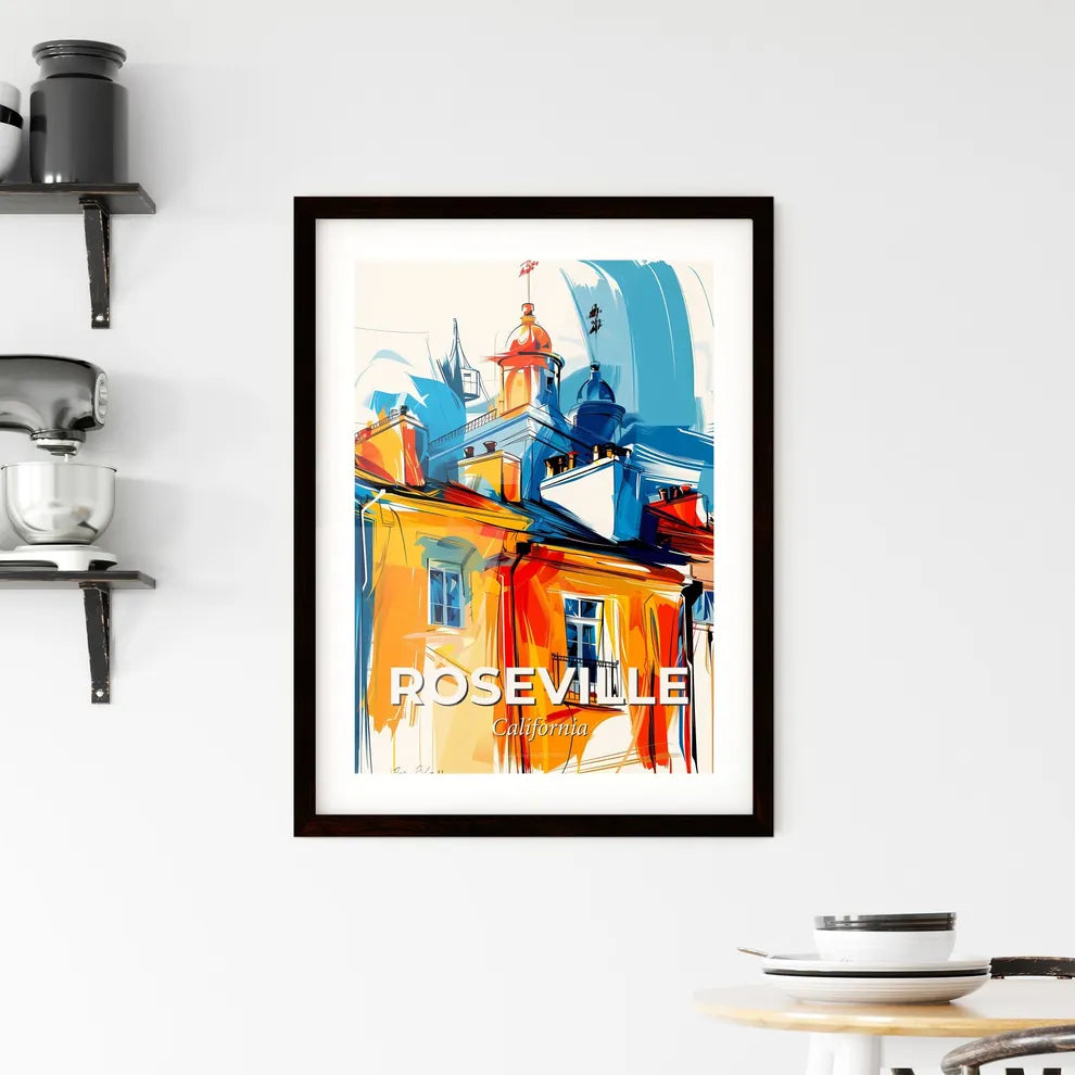 Vibrant Roseville, California Framed Print