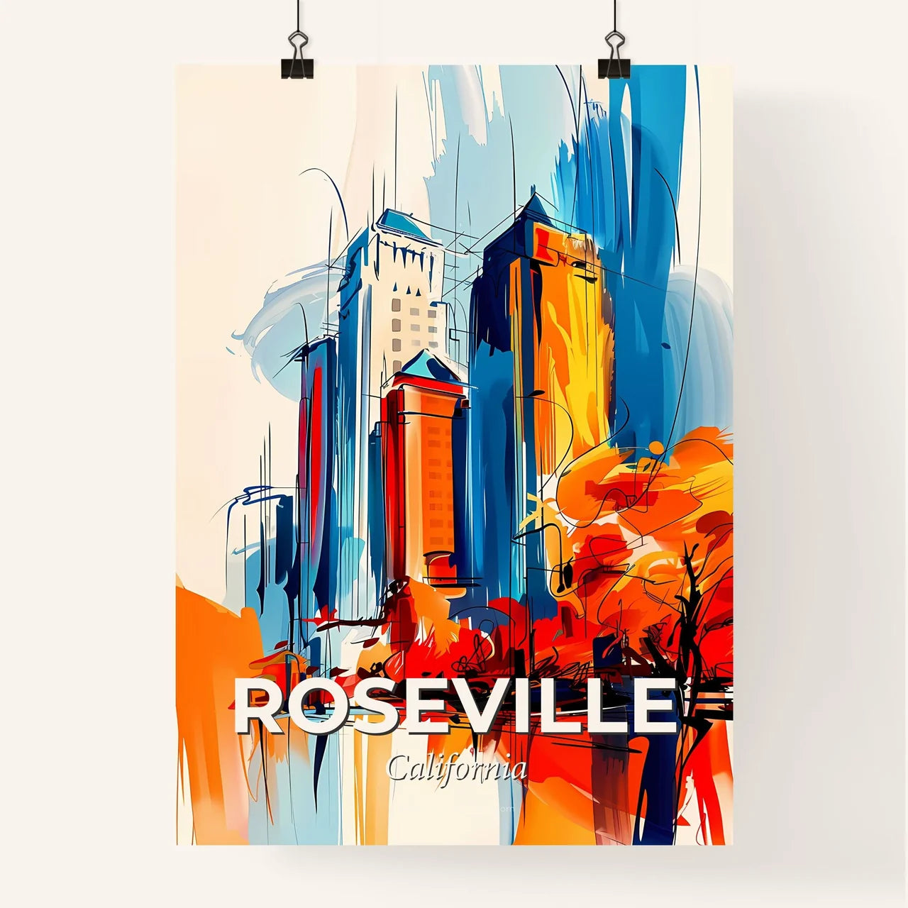 Vibrant Roseville, California Poster