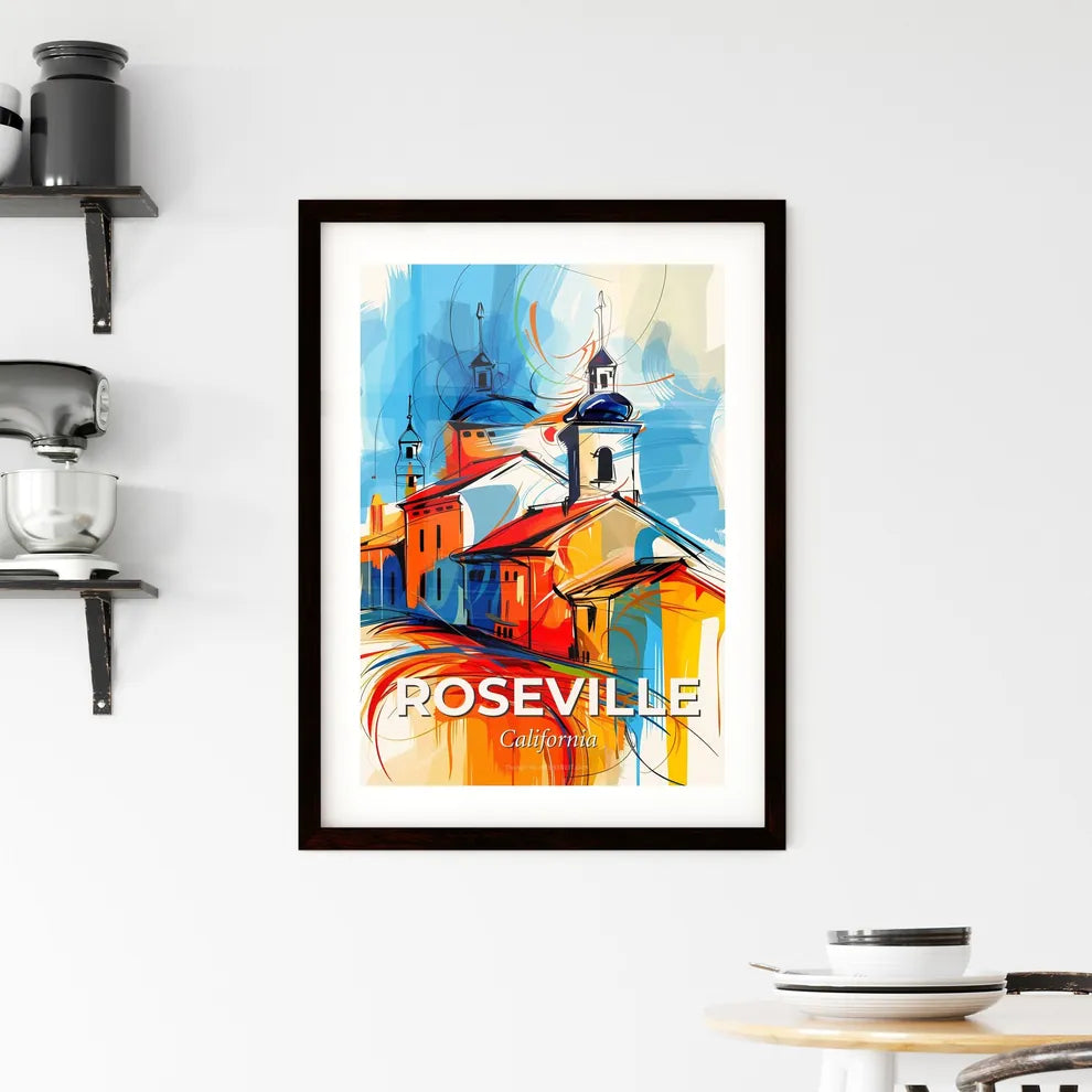 Vibrant Roseville, California Framed Print
