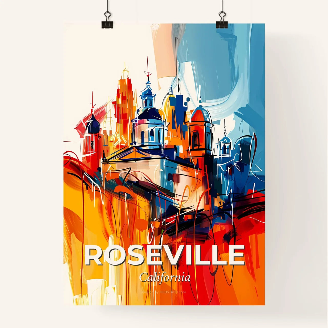 Vibrant Roseville, California Poster