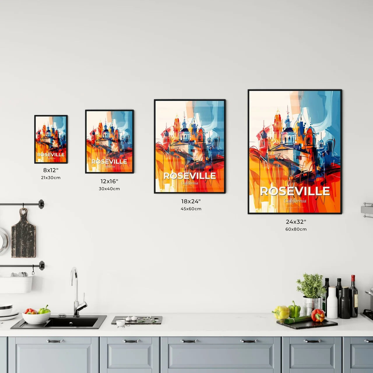 Vibrant Roseville, California Kitchen Art