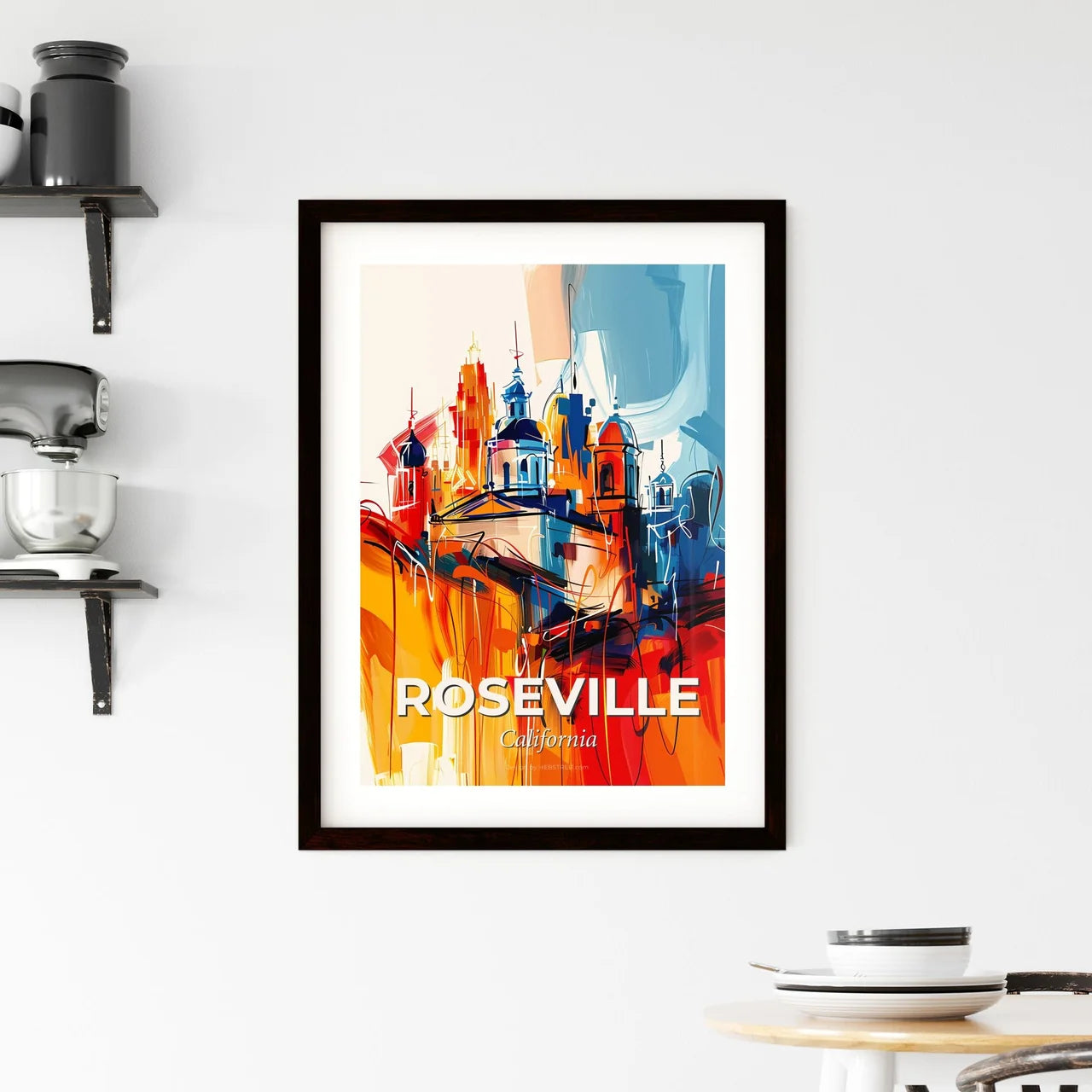 Vibrant Roseville, California Framed Print