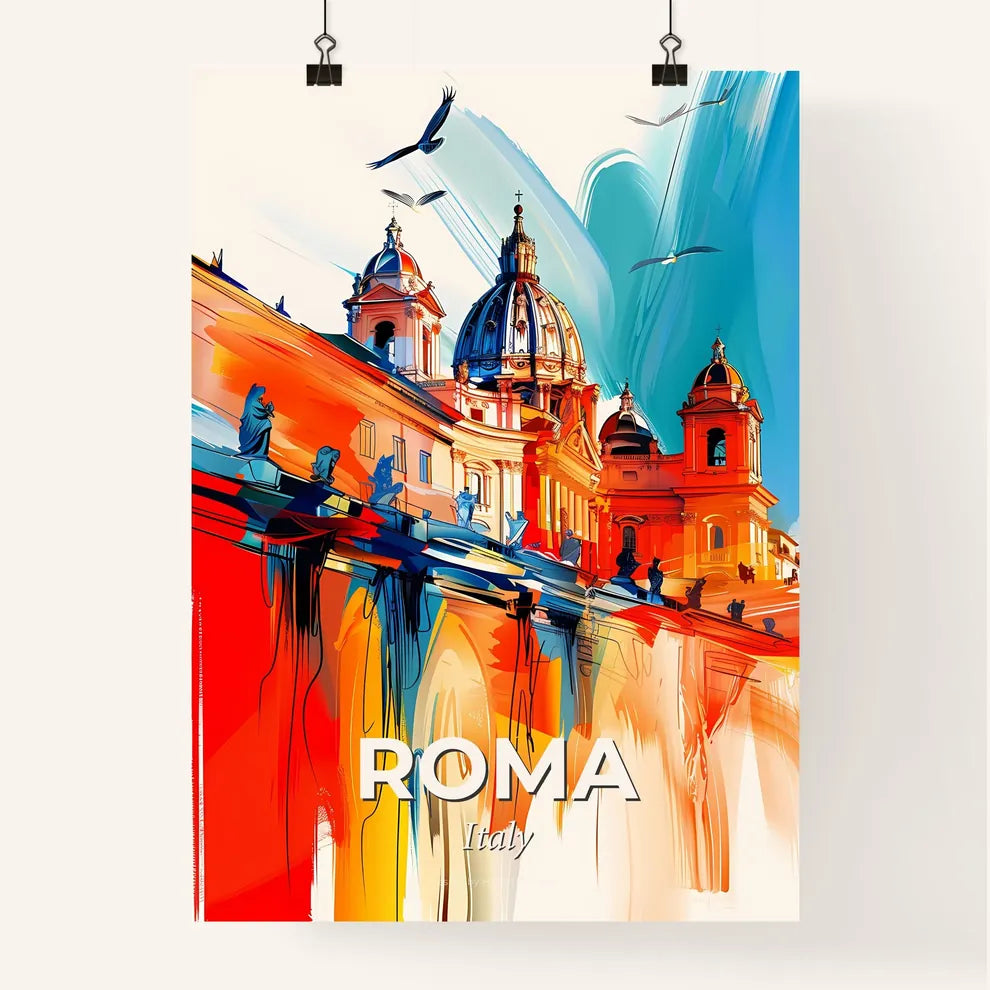 Vibrant Roma, Italy Poster