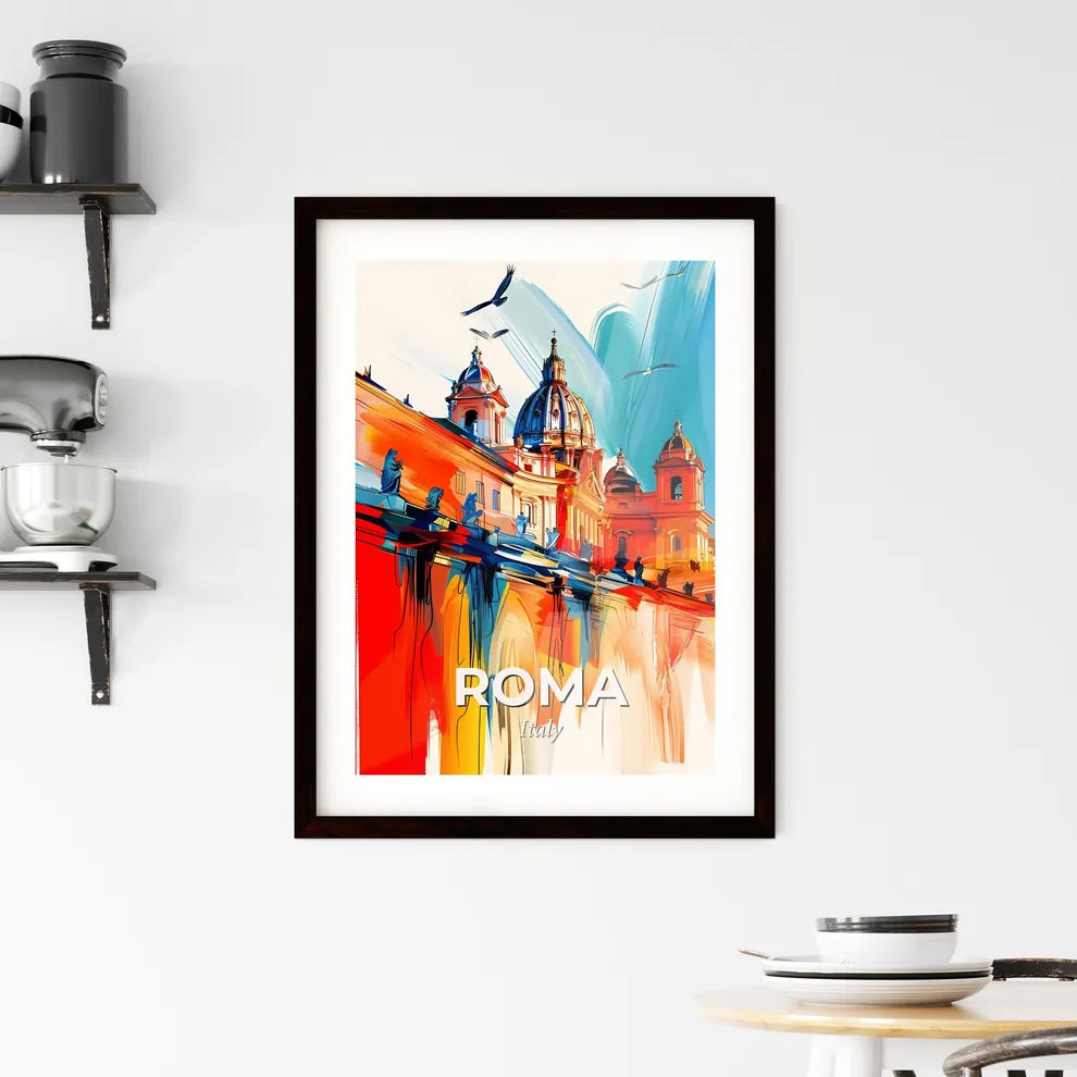 Vibrant Roma, Italy Framed Print