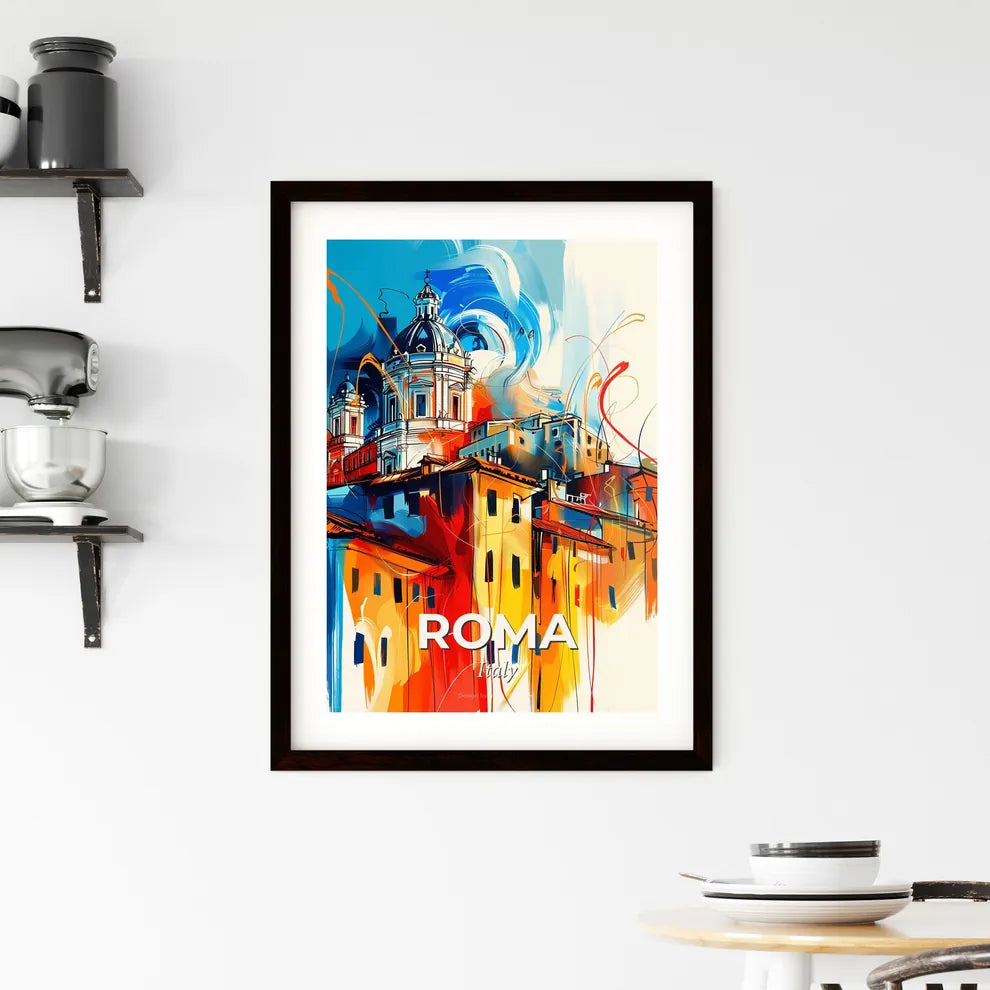 Vibrant Roma, Italy Framed Print