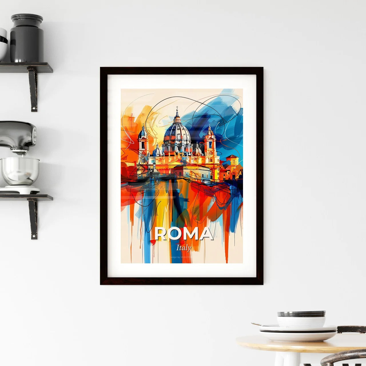 Vibrant Roma, Italy Framed Print