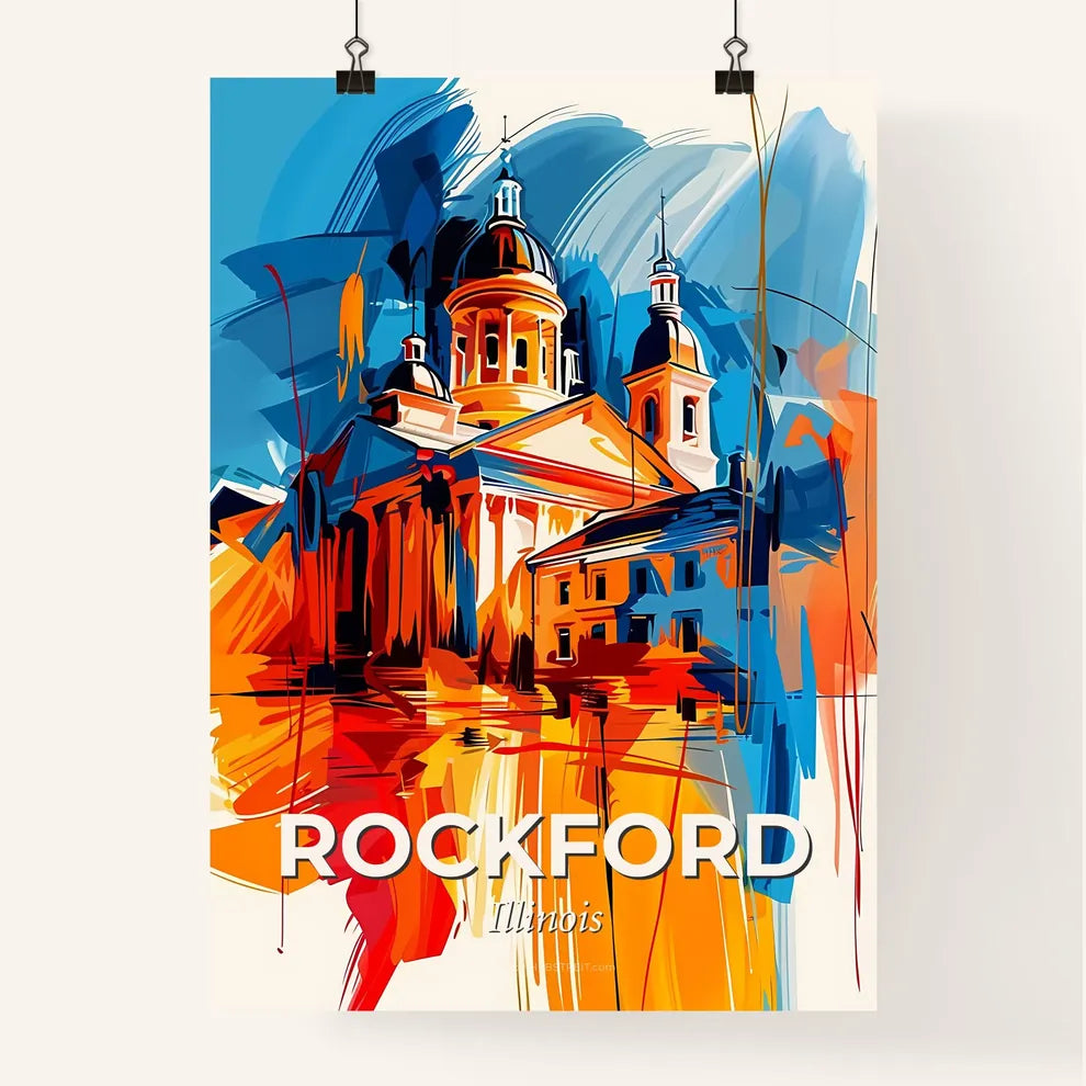 Vibrant Rockford, Illinois Poster