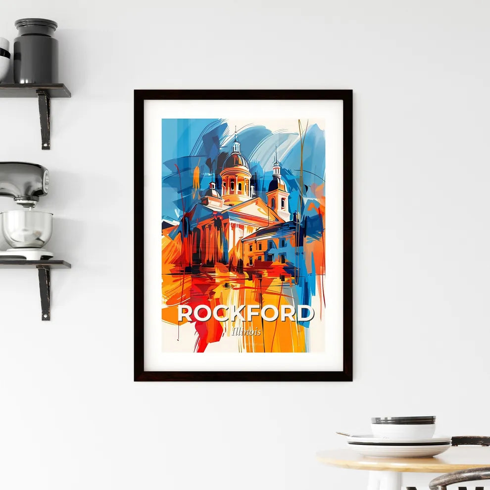 Vibrant Rockford, Illinois Framed Print