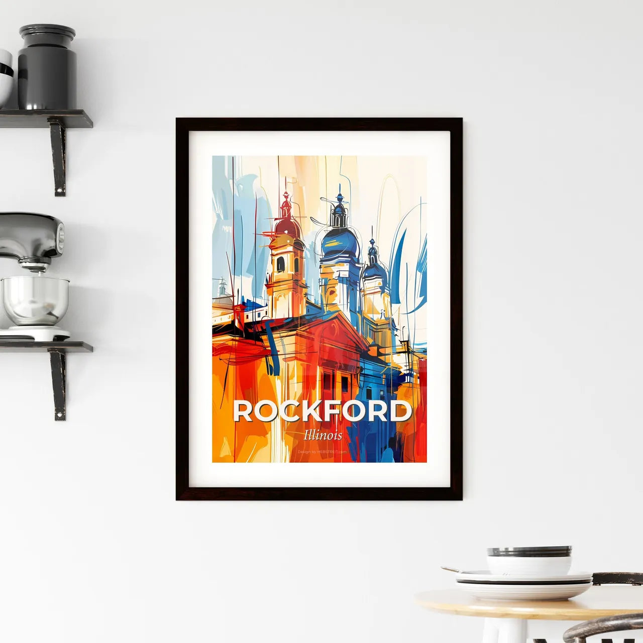 Vibrant Rockford, Illinois Framed Print