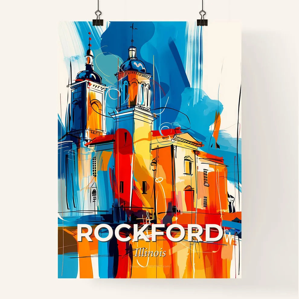 Vibrant Rockford, Illinois Poster