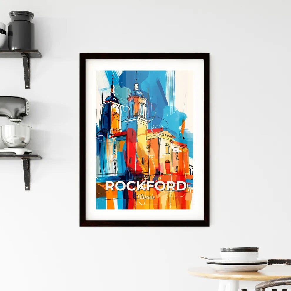 Vibrant Rockford, Illinois Framed Print